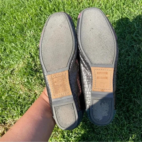 Toms One for One Genuine Leather Color-block Ballet Flats Size 7 - Picture 4 of 12